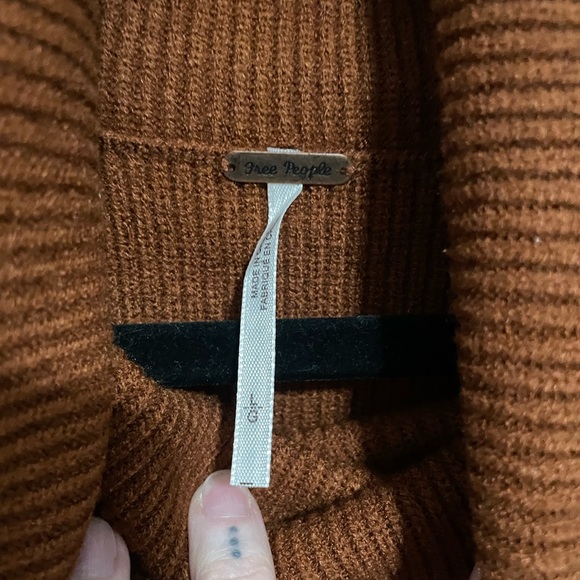 Free People Rust Ribbed Sweater - Picture 2 of 3